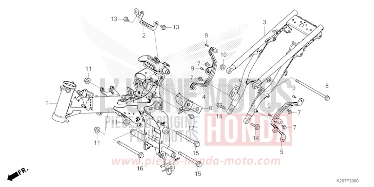 CARROSSERIE DE CHASSIS de MSX GROM A GAYETY RED (R310) de 2023